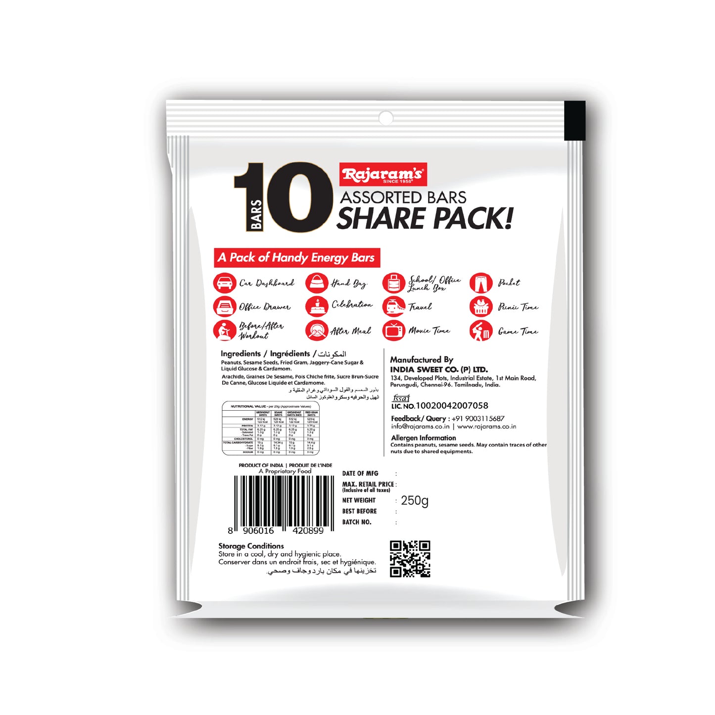 SharePack! Assorted Bars 250g (25g x 10bars)